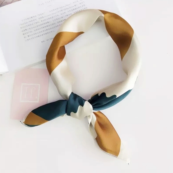large square scarf head bag neck Accessories - Soft Silky Square Scarf for Bag Head Neck Hair
